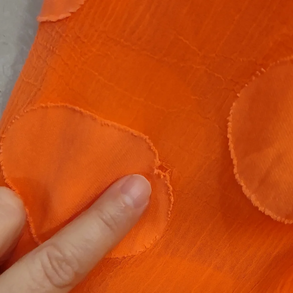 ​La Blanca Coral Neon Orange Polka Dot Sheer Swim Cover Up Size Large - Picture 11 of 11